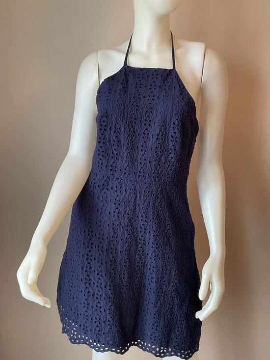 Halter-Neck Eyelet Dress - Picture 2 of 9